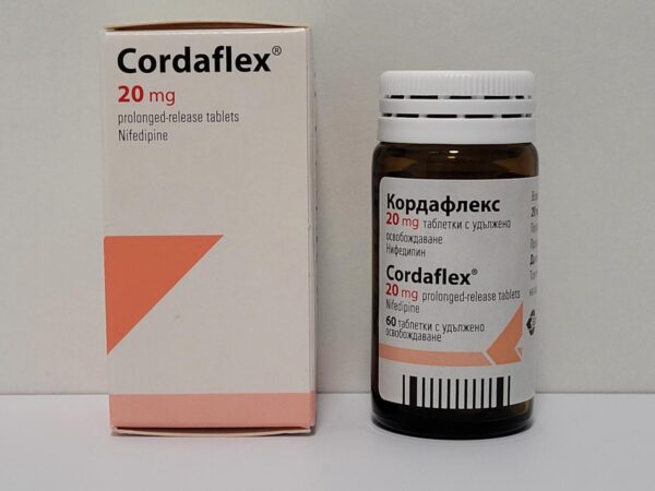 Nifedipine (Cordaflex) – 60 tb/20 mg – Egis – expires 08/2037