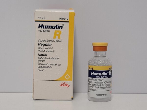 Humulin-R (regular insulin human injection) 100iu/ml/10ml – Lilly – expires 02/2035