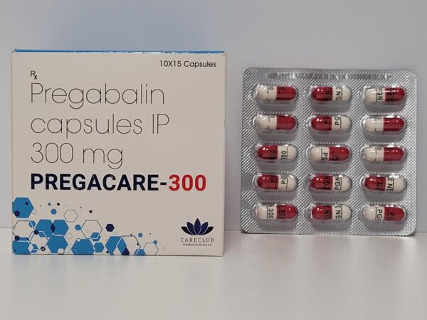 Pregabalin (Pregacare) – 15 capsules/300 mg – Careclub Pharma – expires 06/2036